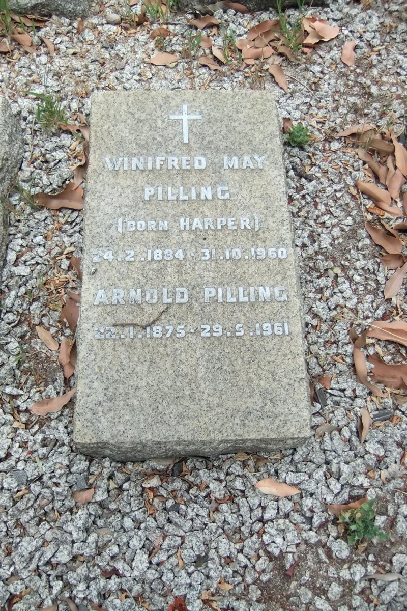 PILLING Arnold 1875-1961 &amp; Winifred May HARPER 1884-1960