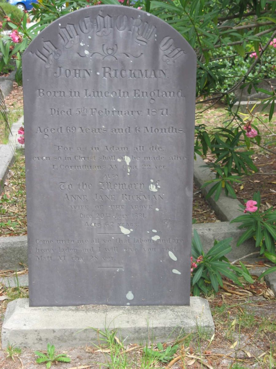 RICKMAN John -1871 &amp; Anne Jane -1881