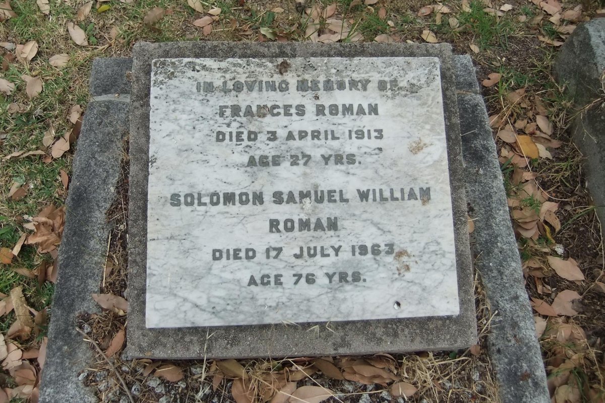 ROMAN Solomon Samuel William -1963 &amp; Frances -1913