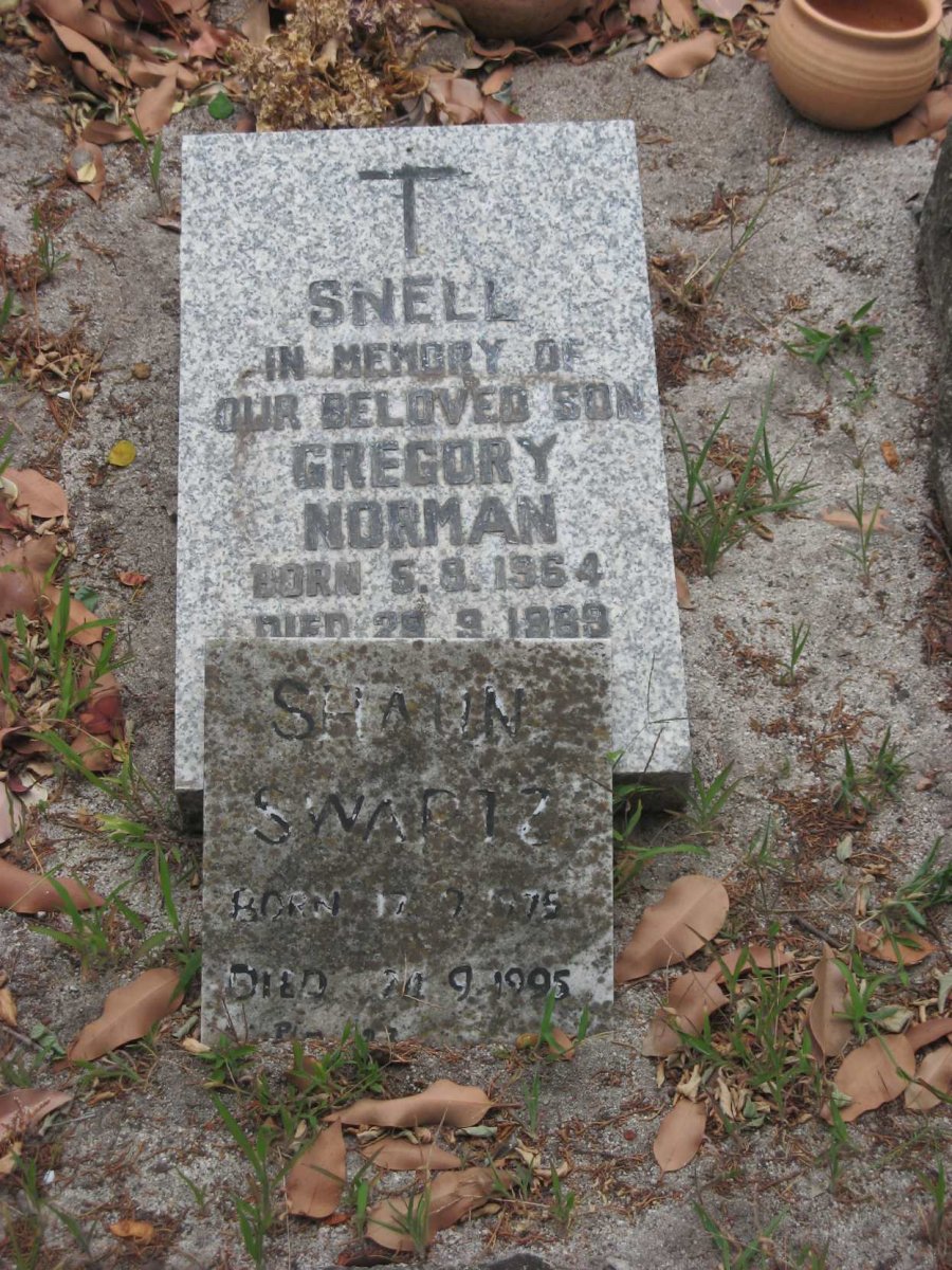SNELL Gregory Norman 1964-1989 :: SWARTZ Shaun 1975-1995