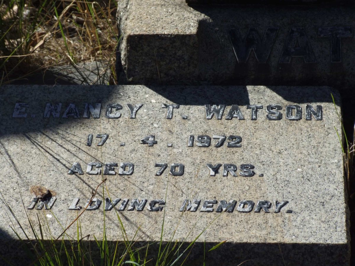 WATSON E. Nancy T. -1972