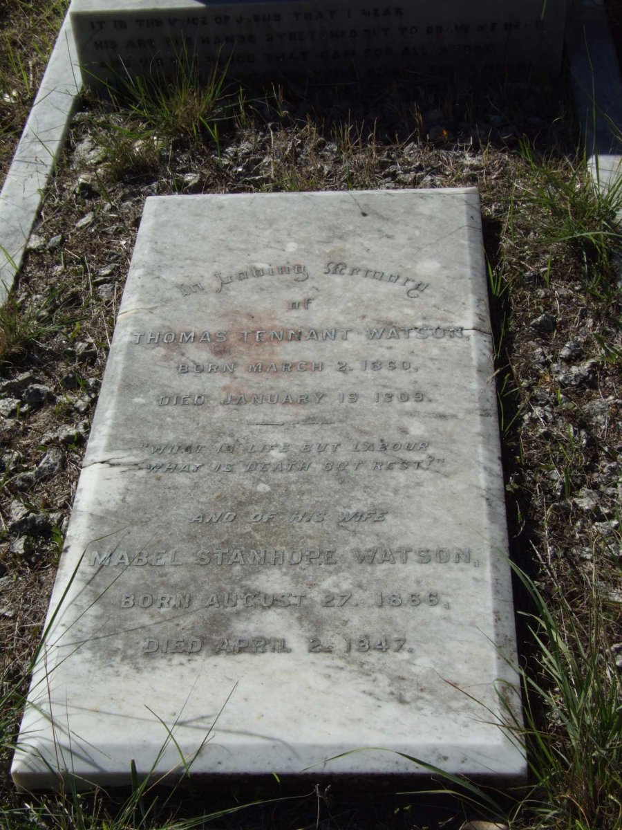 WATSON Thomas Tennant 1860-1909 &amp; Mabel Stanhope 1866-1947