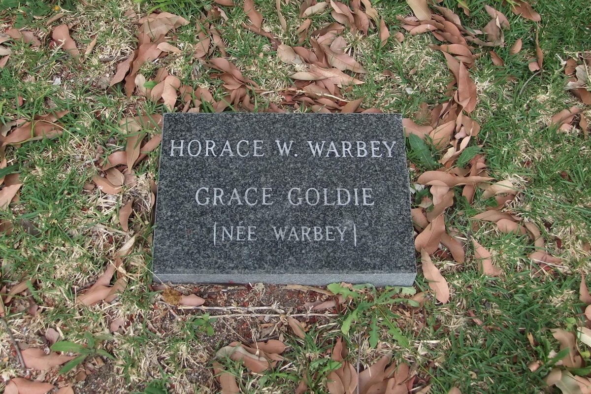 WARBEY Horace W. :: GOLDIE Grace nee WARBEY