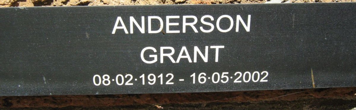 ANDERSON Grant 1912-2002