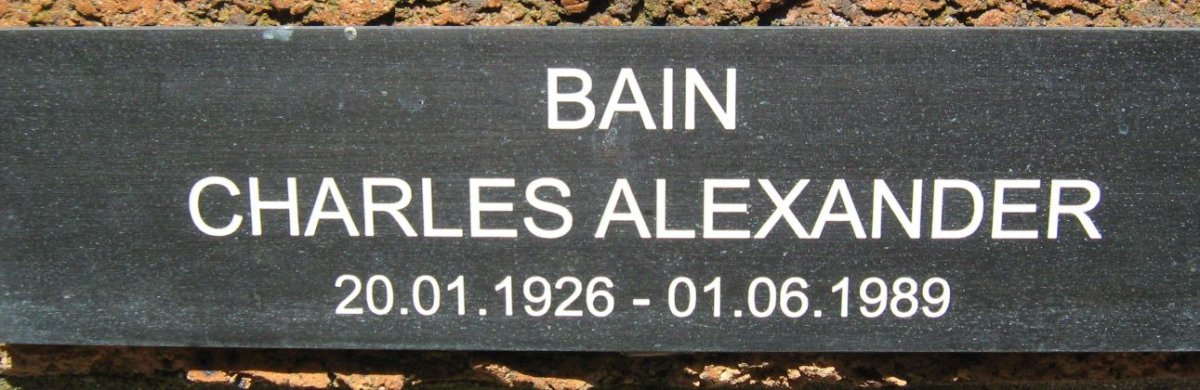 BAIN Charles Alexander 1926-1989