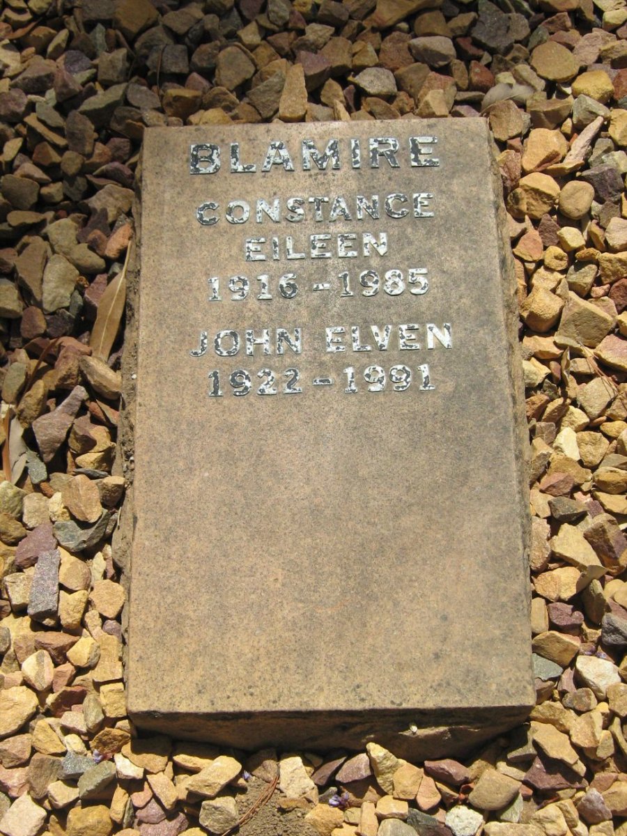 BLAMIRE Constance Eileen 1916-1985 :: BLAMIRE John Elven 1922-1991