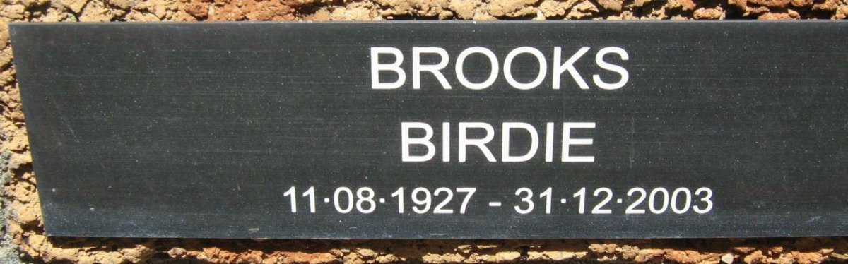 BROOKS Birdie 1927-2003