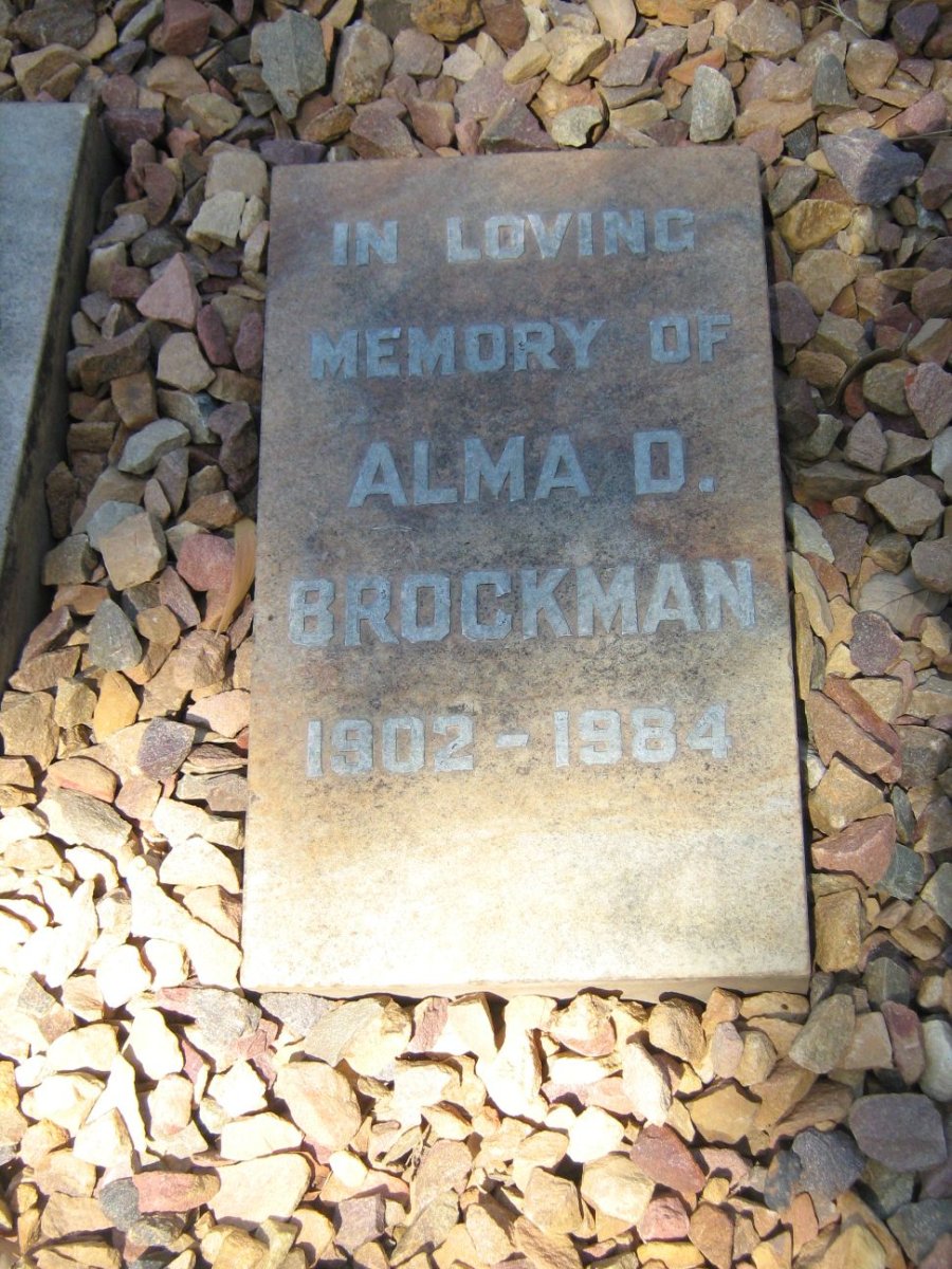 BROCKMAN Alma D. 1902-1984