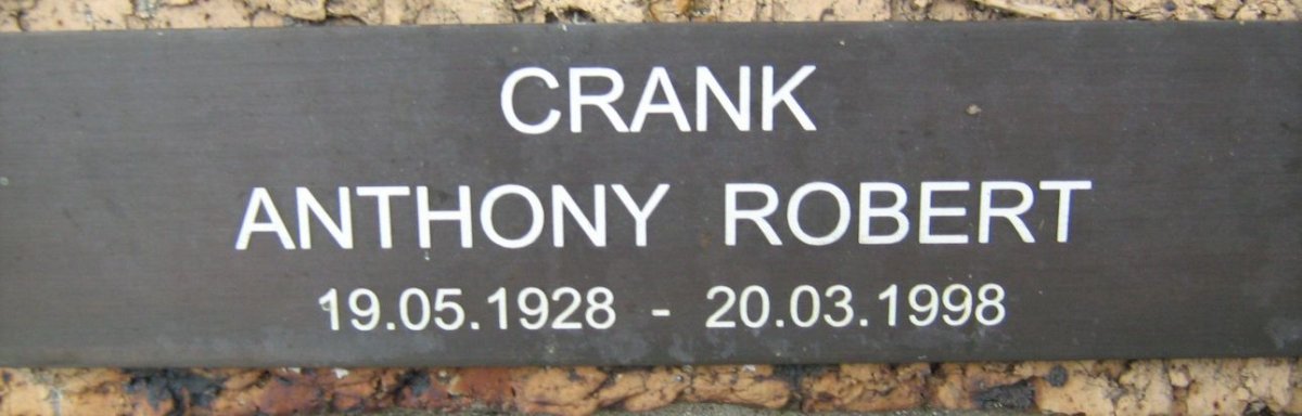CRANK Anthony Robert 1928-1998