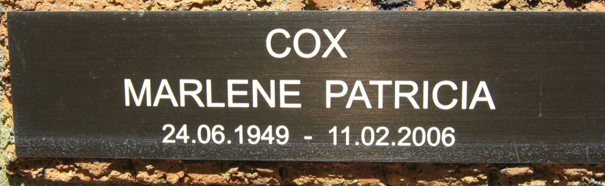 COX Marlene Patricia 1949-2006