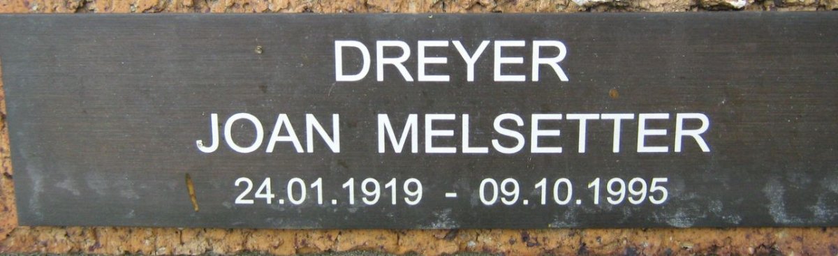 DREYER Joan Melsetter 1919-1995