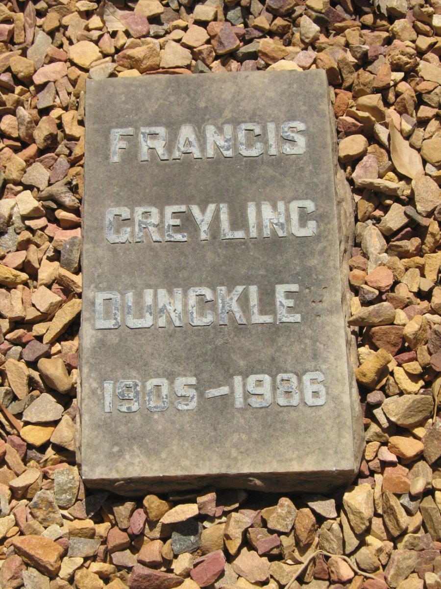 DUNCKLE Francis Greyling 1905-1986