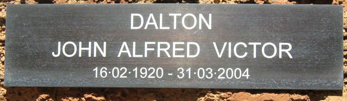 DALTON John Alfred Victor 1920-2004