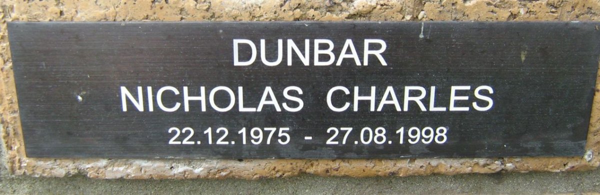 DUNBAR Nicholas Charles 1975-1998