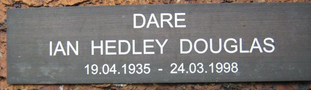 DARE Ian Hedley Douglas 1935-1998
