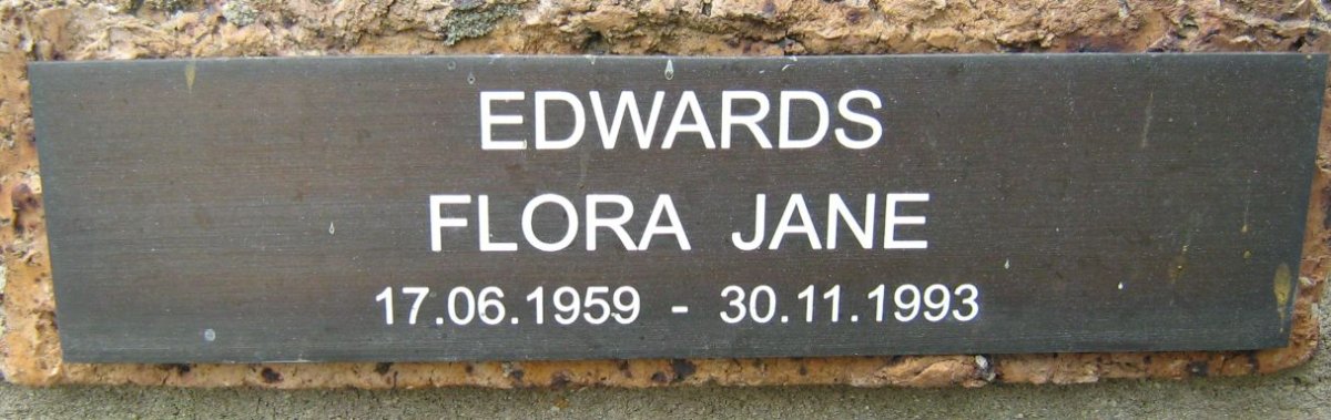 EDWARDS Flora Jane 1959-1993