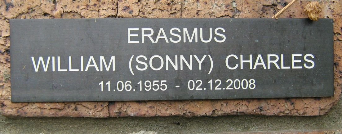 ERASMUS William Charles 1955-2008