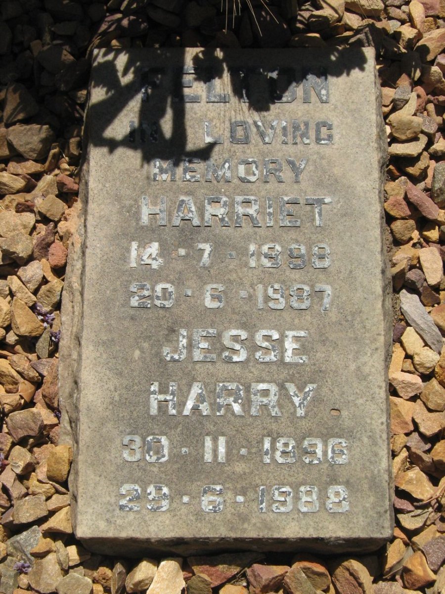 FELTON Jesse Harry 1896-1988 &amp; Harriet 1898-1987