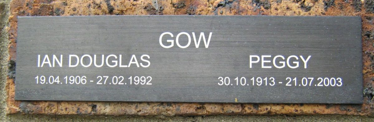 GOW Ian Douglas 1906-1992 &amp; Peggy 1913-2003
