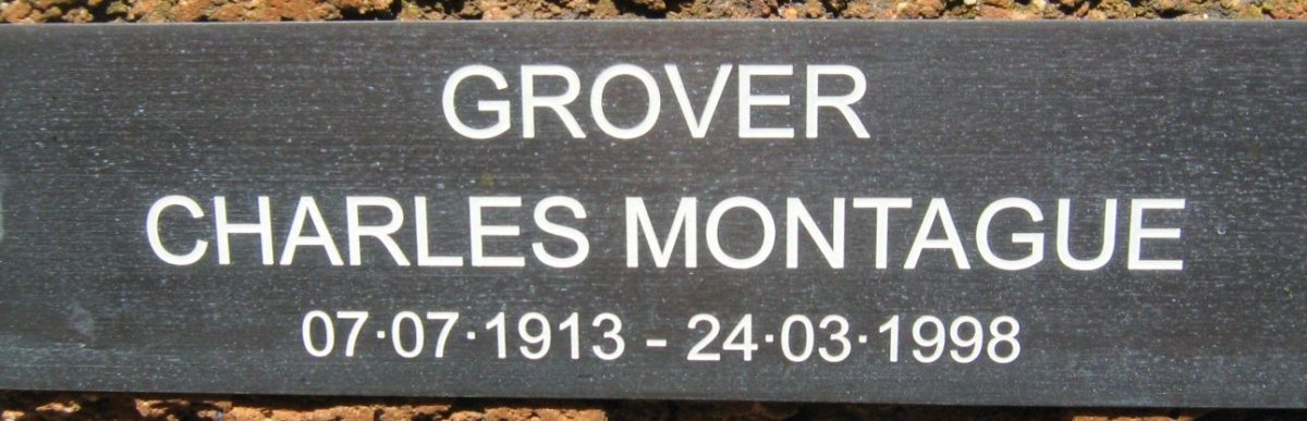 GROVER Charles Montague 1913-1998
