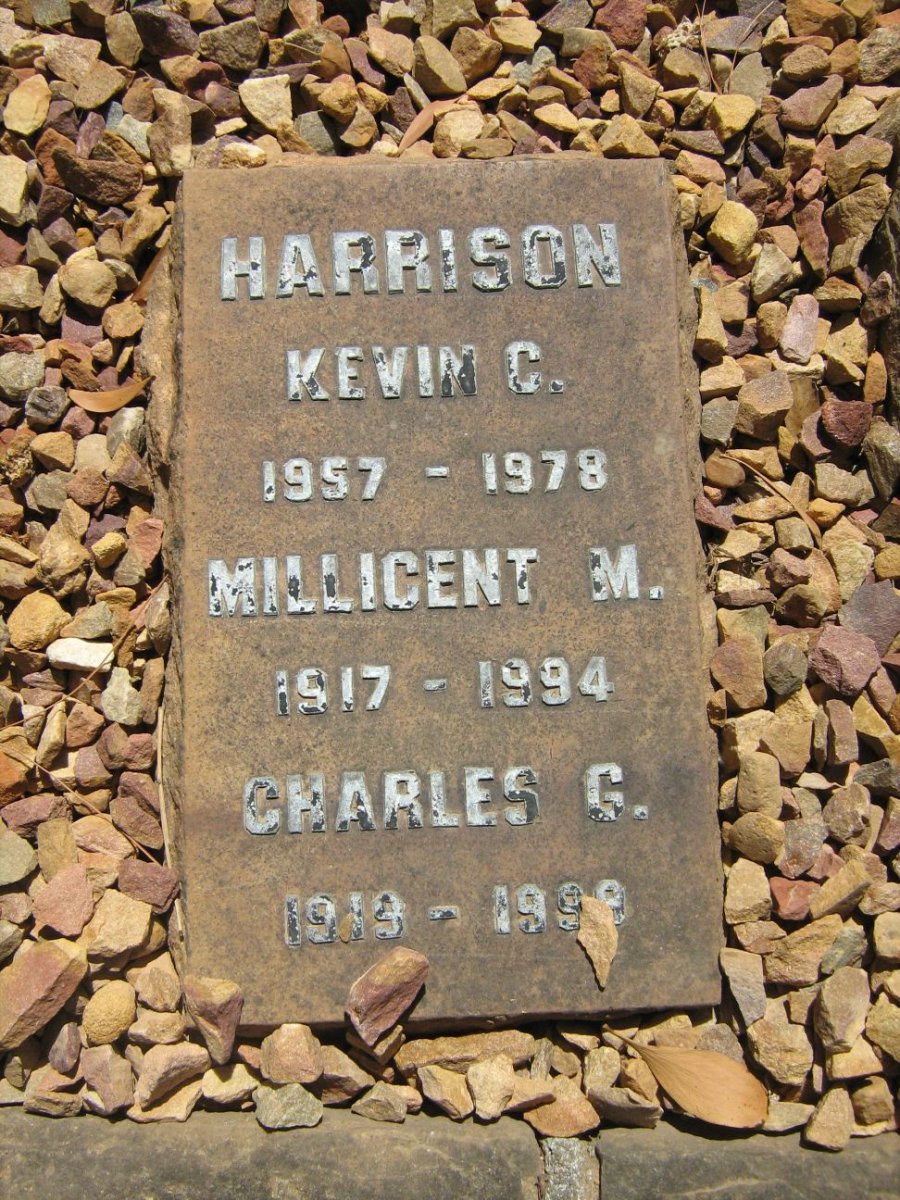 HARRISON Charles G. 1919-1999 &amp; Millicent M. 1917-1994 :: HARRISON Kevin C. 1957-1978