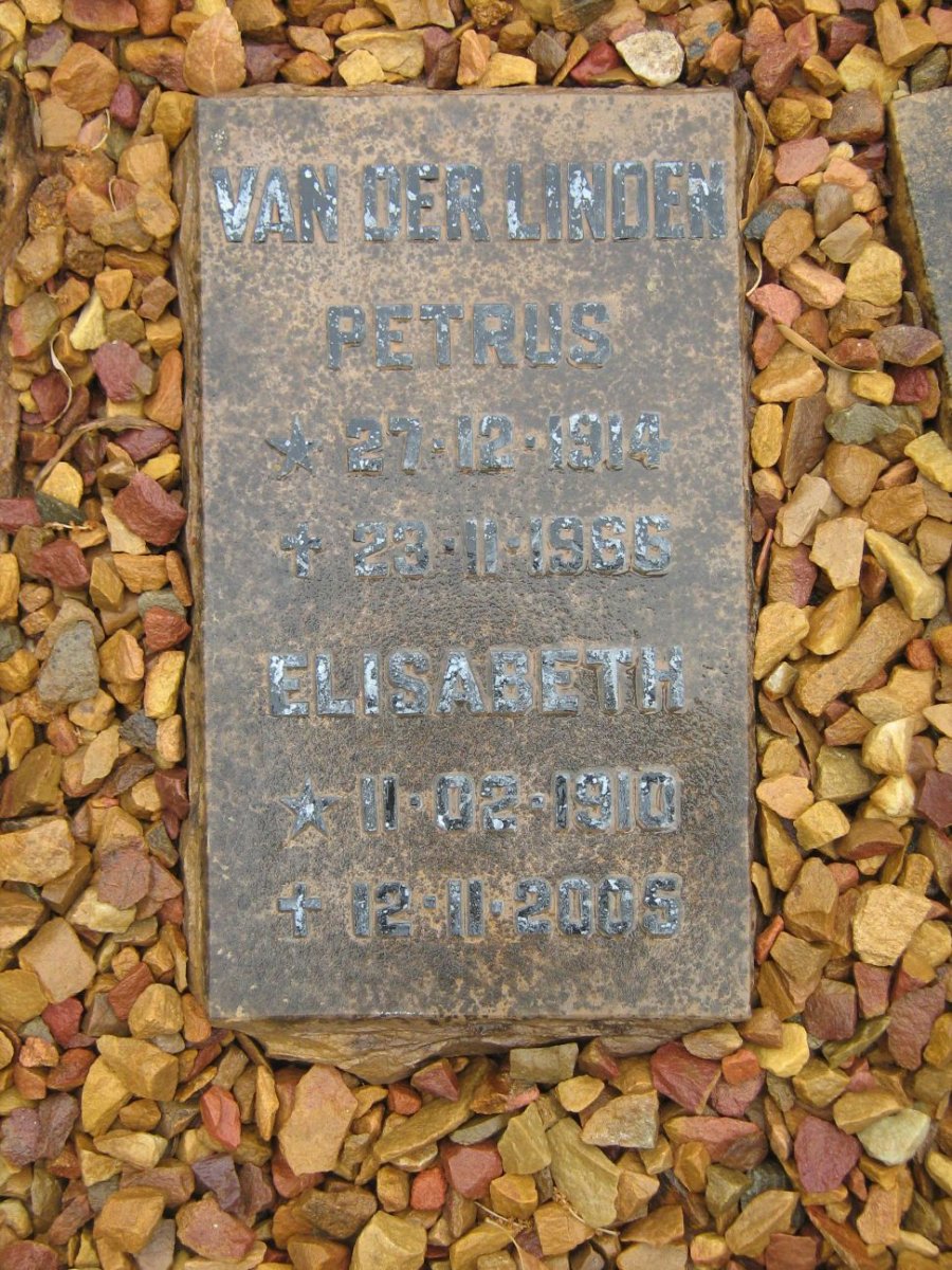 LINDEN Petrus, van der 1914-1965 &amp; Elisabeth 1910-2005