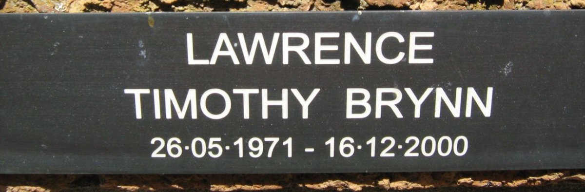 LAWRENCE Timothy Brynn 1971-2000