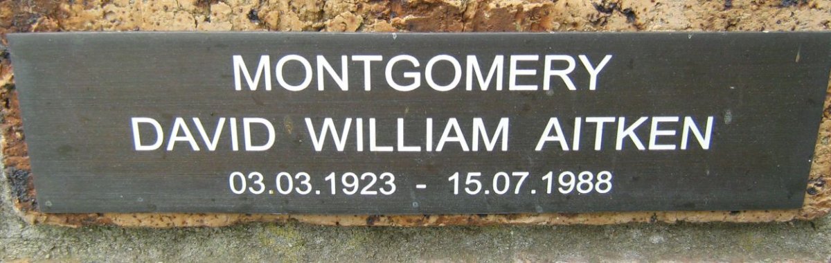 MONTGOMERY David William Aitken 1923-1988