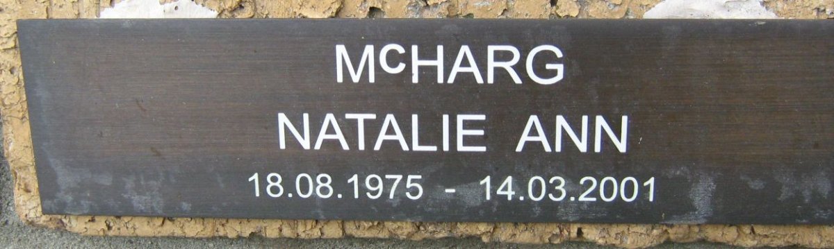 McHARG Natalie Ann 1975-2001
