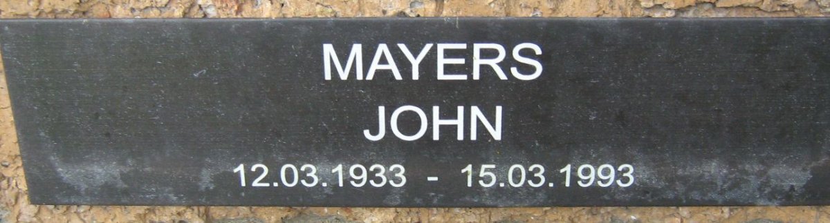 MAYERS John 1933-1993