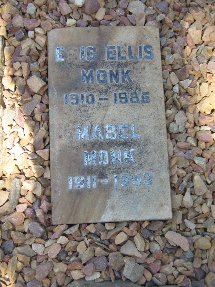 MONK Eric Ellis 1910-1985 &amp; Mabel 1911-1993