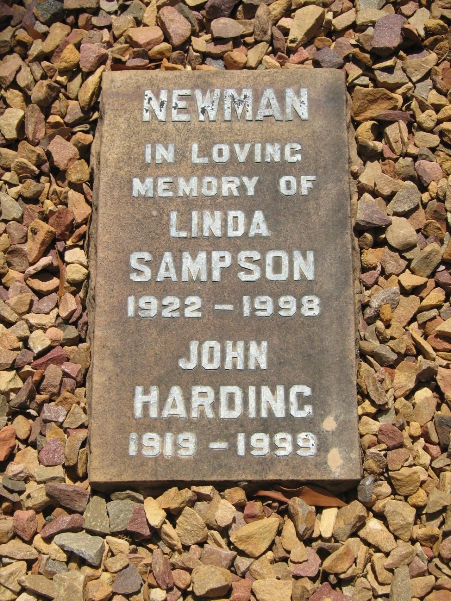 NEWMAN John Harding 1919-1999 &amp; Linda Sampson 1922-1998