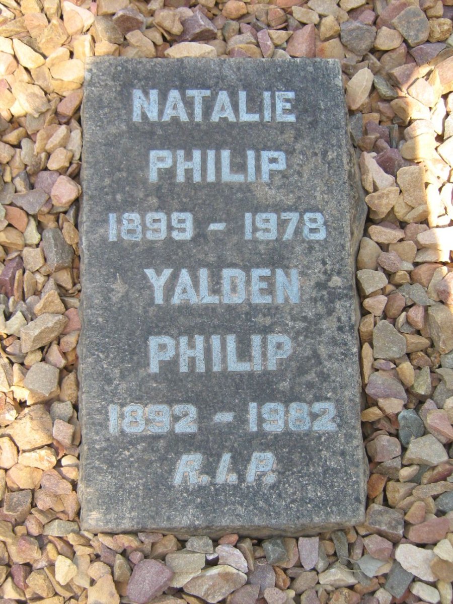 PHILIP Yalden 1892-1982 &amp; Natalie 1899-1978