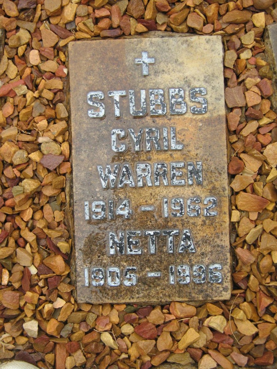 STUBBS Netta 1905-1996 :: STUBBS Cyril Warren 1914-1962