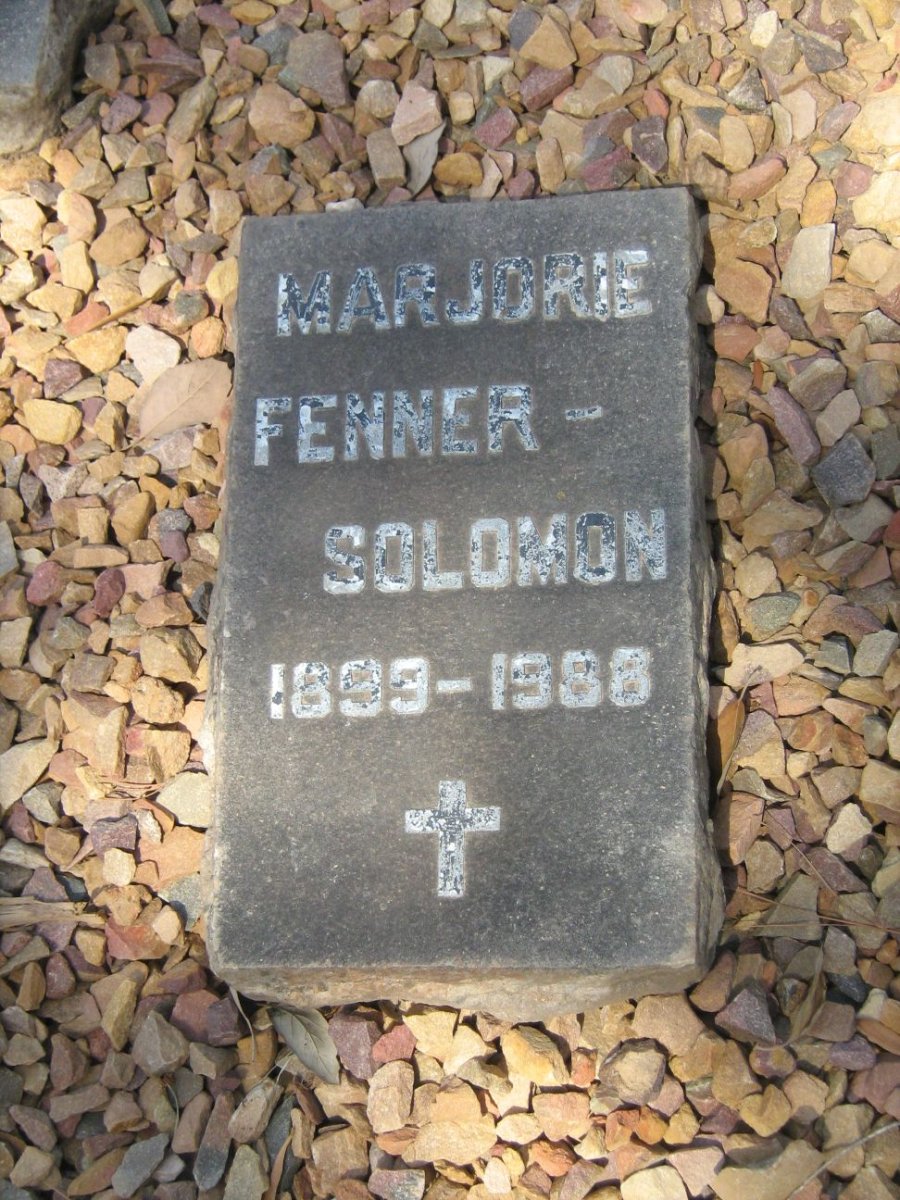 SOLOMON Marjorie, FENNER 1893-1988