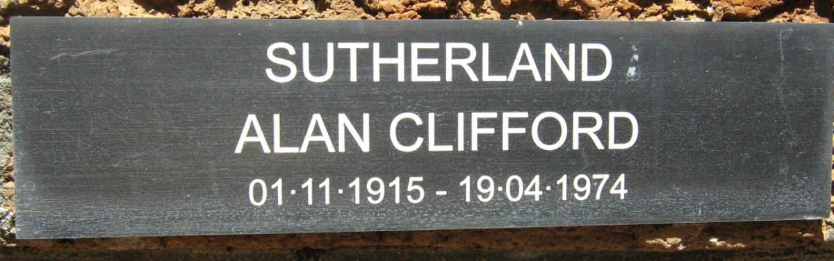 SUTHERLAND Alan Clifford 1915-1974