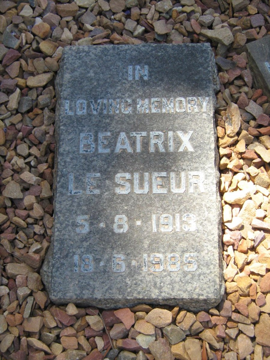 SUEUR Beatrix, le 1913-1985