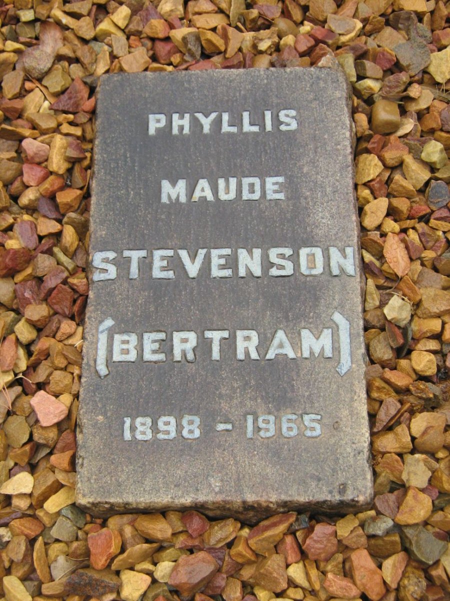 STEVENSON Phyllis Maude nee BERTRAM 1898-1965
