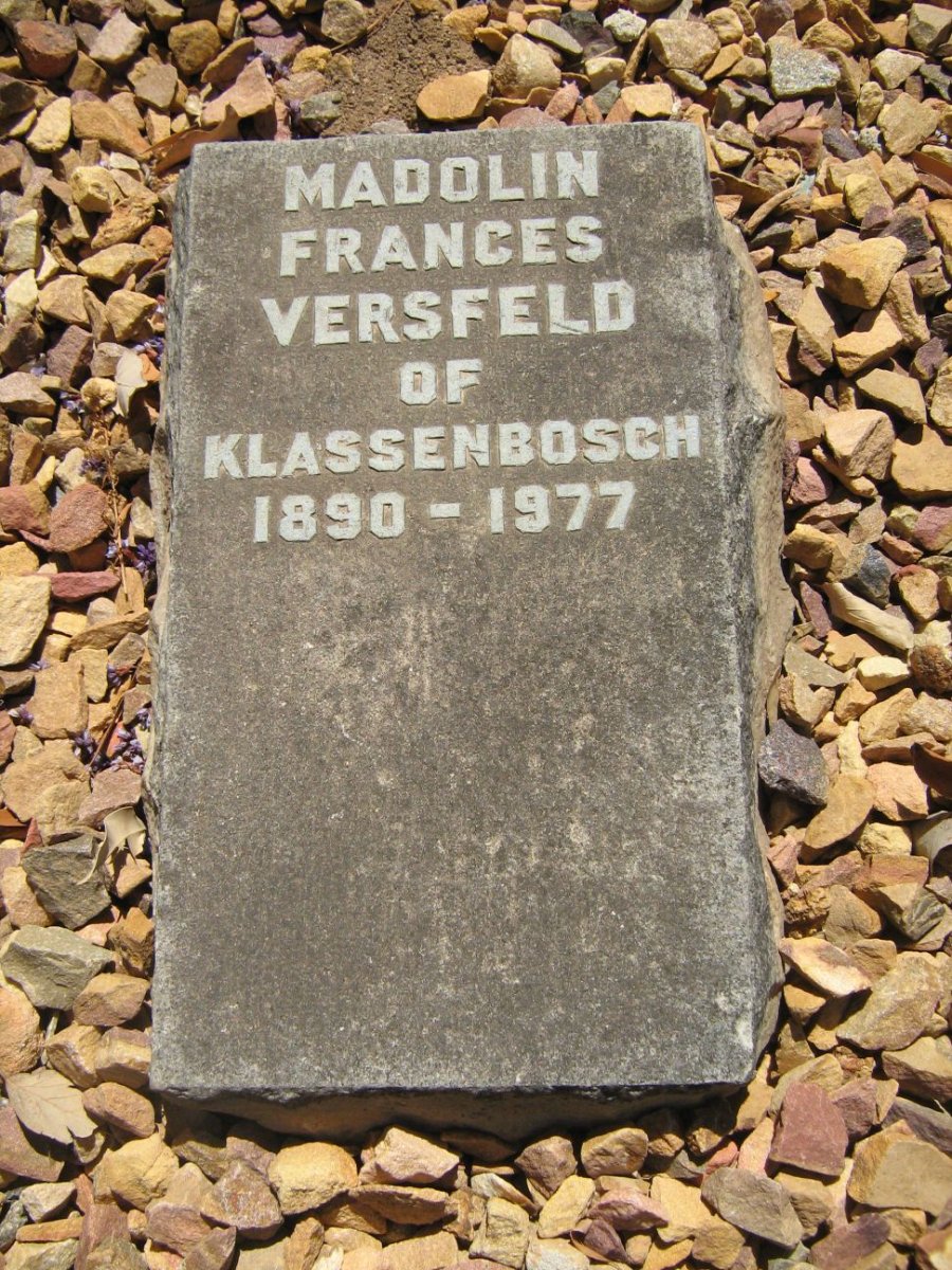 VERSFELD Madolin Frances 1890-1977