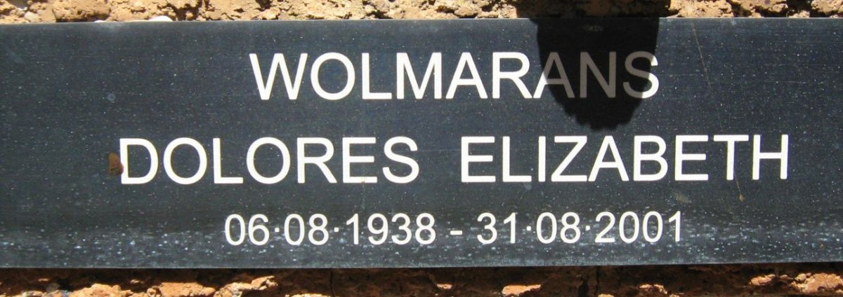 WOLMARANS Dolores Elizabeth 1938-2001