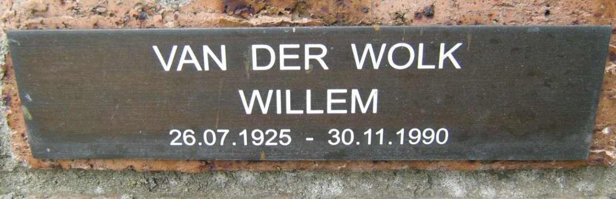 WOLK Willem, van der 1925-1990