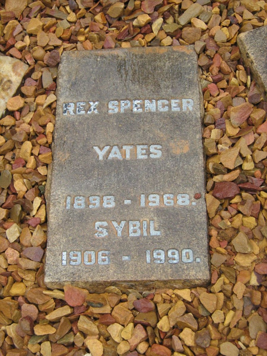 YATES Rex Spencer 1898-1968 &amp; Sybil 1906-1990