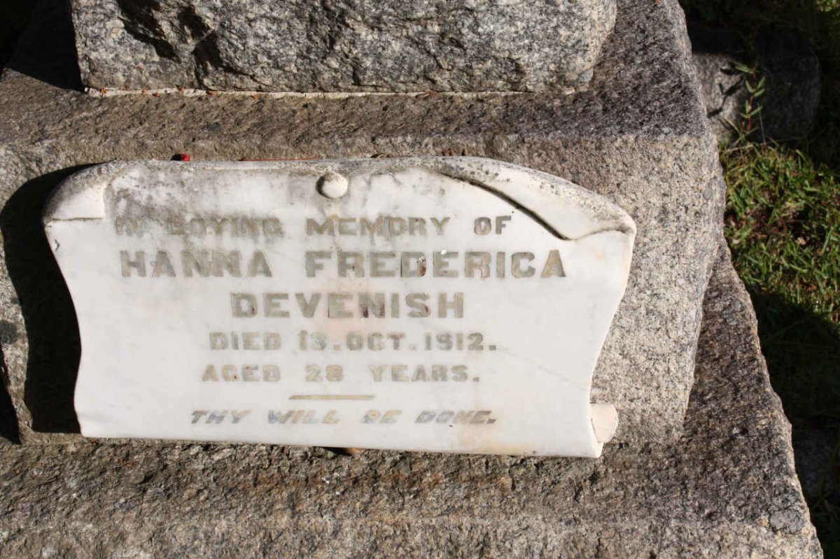 DEVENISH Hanna Fredrica -1912