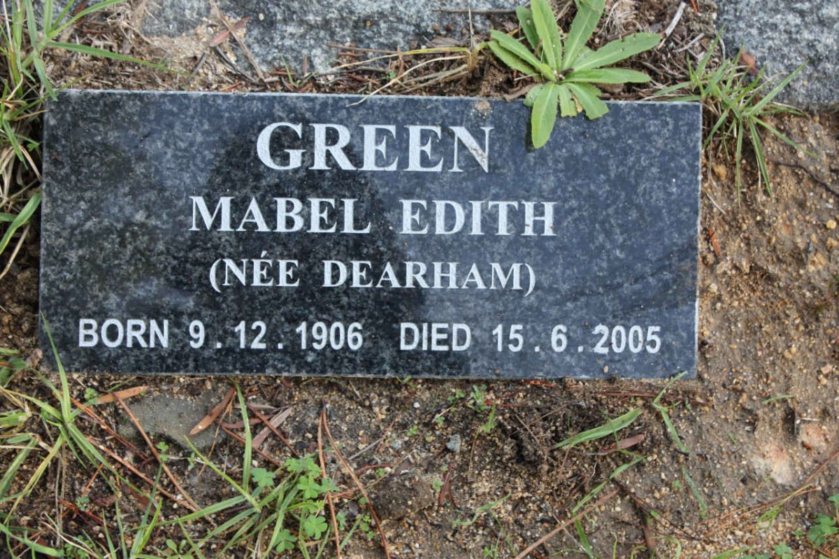 GREEN Mabel Edith nee DEARHAM 1906-2005