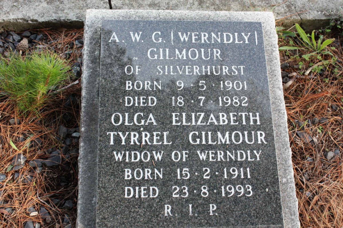 GILMOUR A.W.G. 1901-1982 &amp; Olga Elizabeth Tyrrel 1911-1993