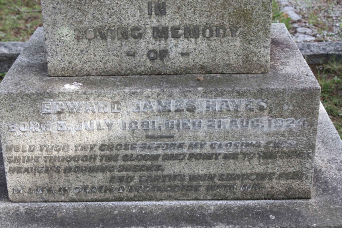 HAYES Edward James 1881-1924