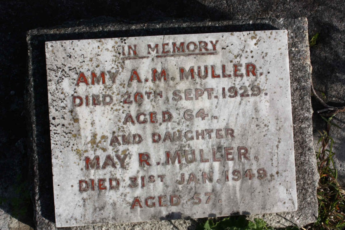 MULLER Amy A.M. -1929 :: MULLER May R. -1949