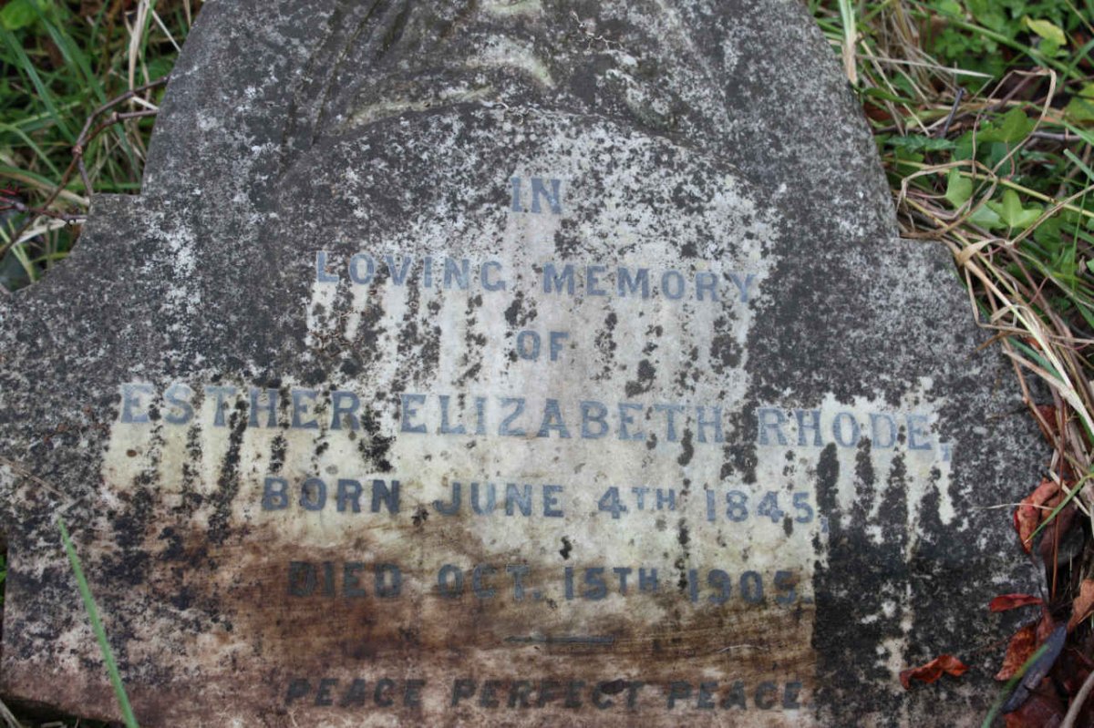RHODE Esther Elizabeth -1945-1905