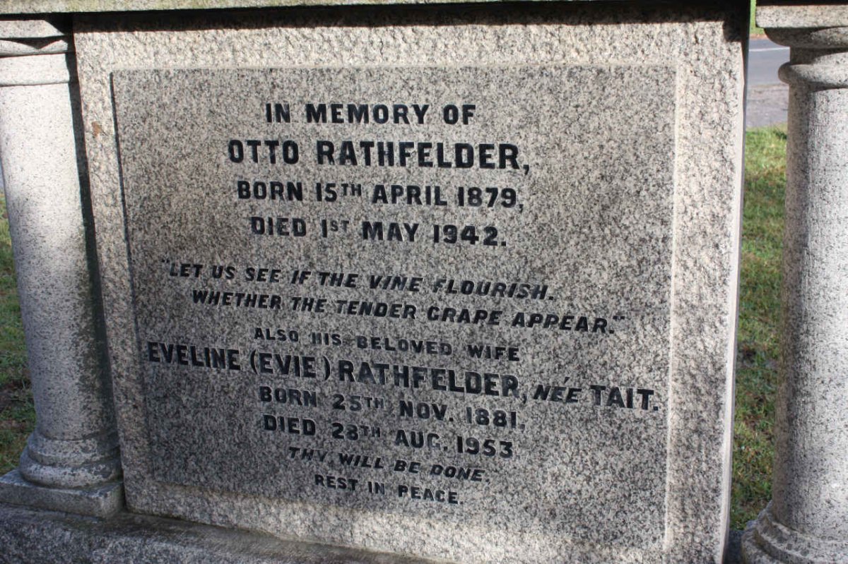 RATHFELDER Otto 1879-1942 &amp; Eveline TAIT 1881-1953