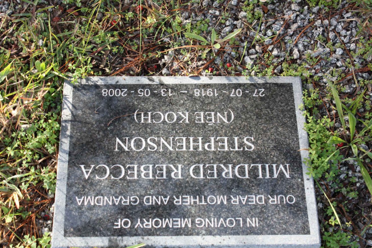 STEPHENSON Mildred Rebecca nee KOCH 1918-2008